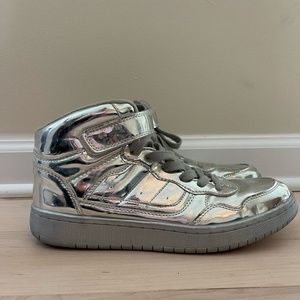 Madden Girl Silver High Top Sneaker 8.5